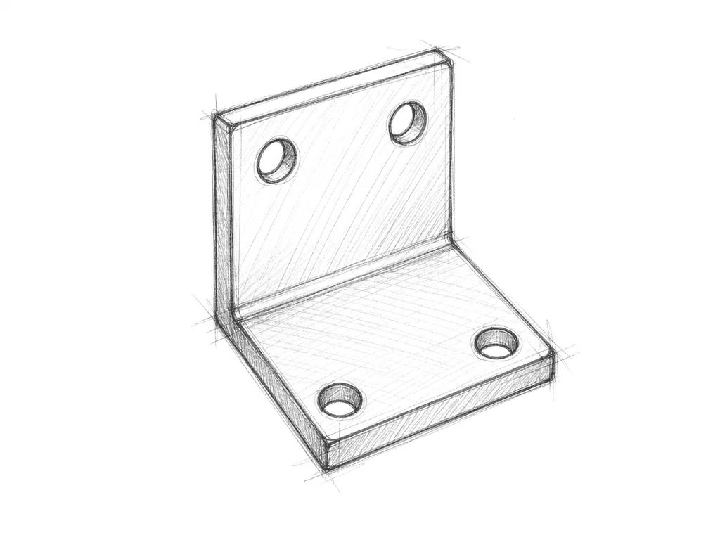 Bracket sketch before transformation